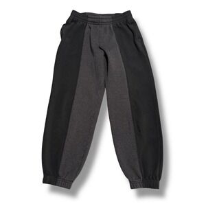 Adidas Men's Relaxed Baggy Fit Sweatpants Black‎ Gray Size Small 26 x 26.5